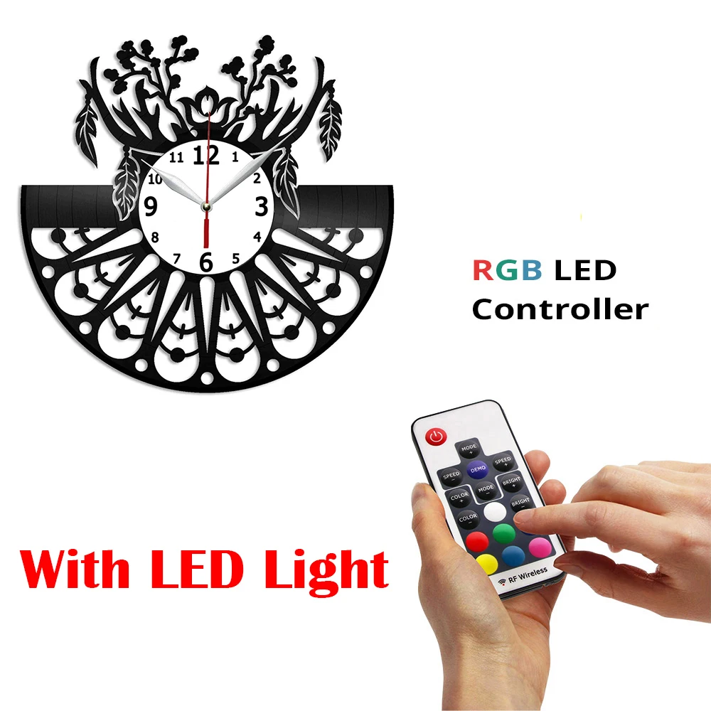 

Виниловые настенные украшения с перьями, домашний дизайн, настенные украшения, часы, подарок, художественное украшение, подарок на день рождения