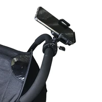 Baby Stroller Cell Phone Holder 360 Degree Rotate Universal Clamp Pram Wheelchair Aeecssory Mount Bracket Bicycle Phone Stander