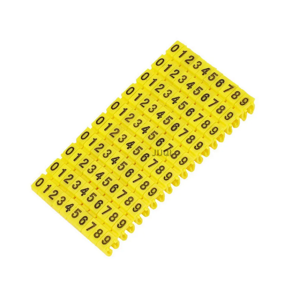 

Кабельные маркеры ПВХ, желтые, 0,75-6,0 мм