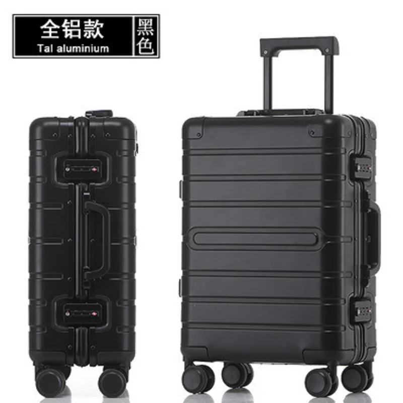 

SOLI2 Aluminum Material High Quality Spinner Brand 20/24/28 Size Technology Travel Luggage Fashion Travel Suitcase S11030-S11039