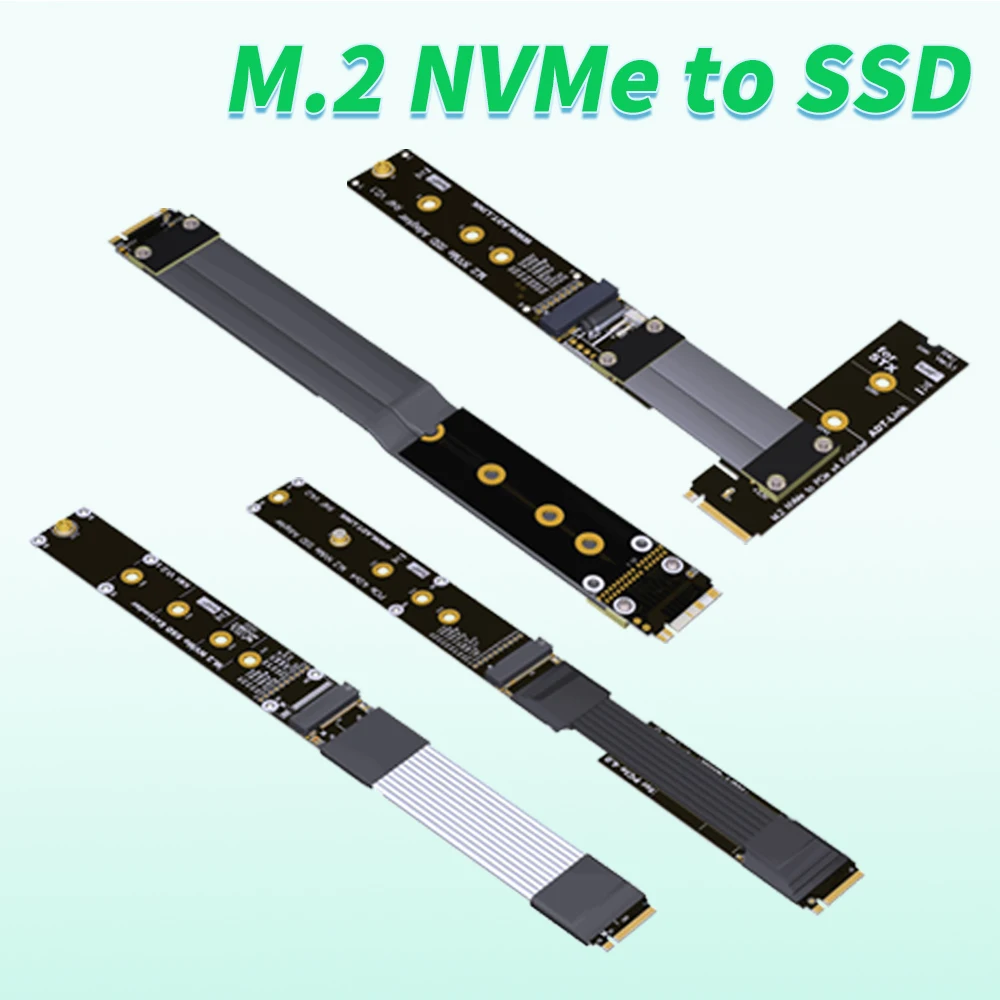

ADT M.2 for NVMe SSD Extension Cable Solid State Drive Riser Card Support M2 To PCI Express 3.0 4.0 5.0 X4 R44SF K44SF K44SH