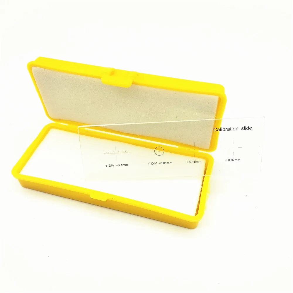 Биологический стереомикроскоп сценический микрометр калибровочный слайд с 4