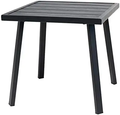 

Metal Outdoor Coffee Side Table for Outside , Rectangle, Black