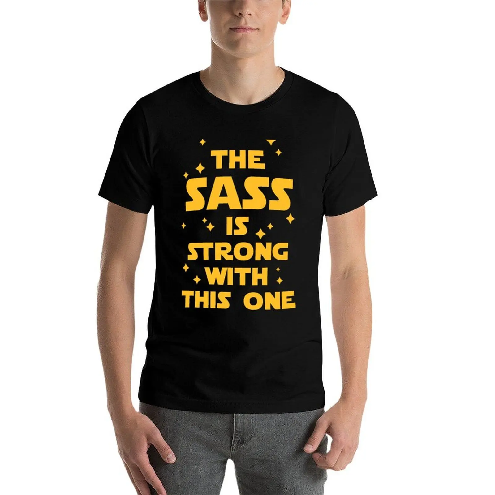 Фото Футболка с забавной надписью «The Sass Is Strong», повседневная футболка больших размеров №4