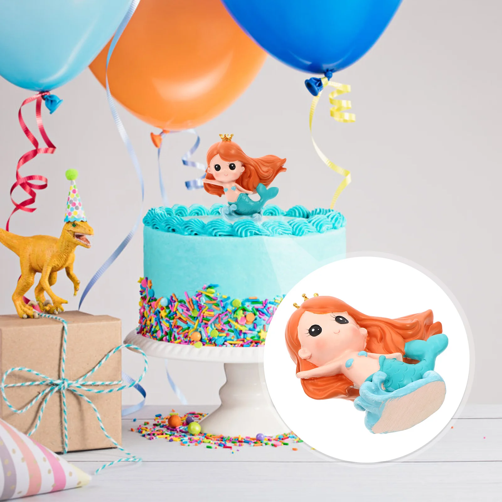 

Dining Table Lovely Ornament Mermaid Adornment Decor Living Room Desktop Ornaments Cake