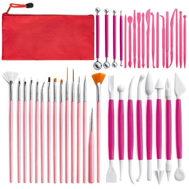 

42 Pieces Pottery Clay Tools Kit Dual-ended DIY Clay Carving Tools for Beginners