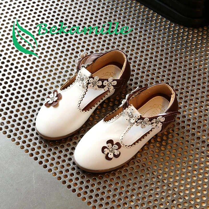 

2022 Spring Autumn New Children Girls Shoes Flower Princess Shoes Kids Diamond Baby Girl Shoes 21-30 Infantil Sandals