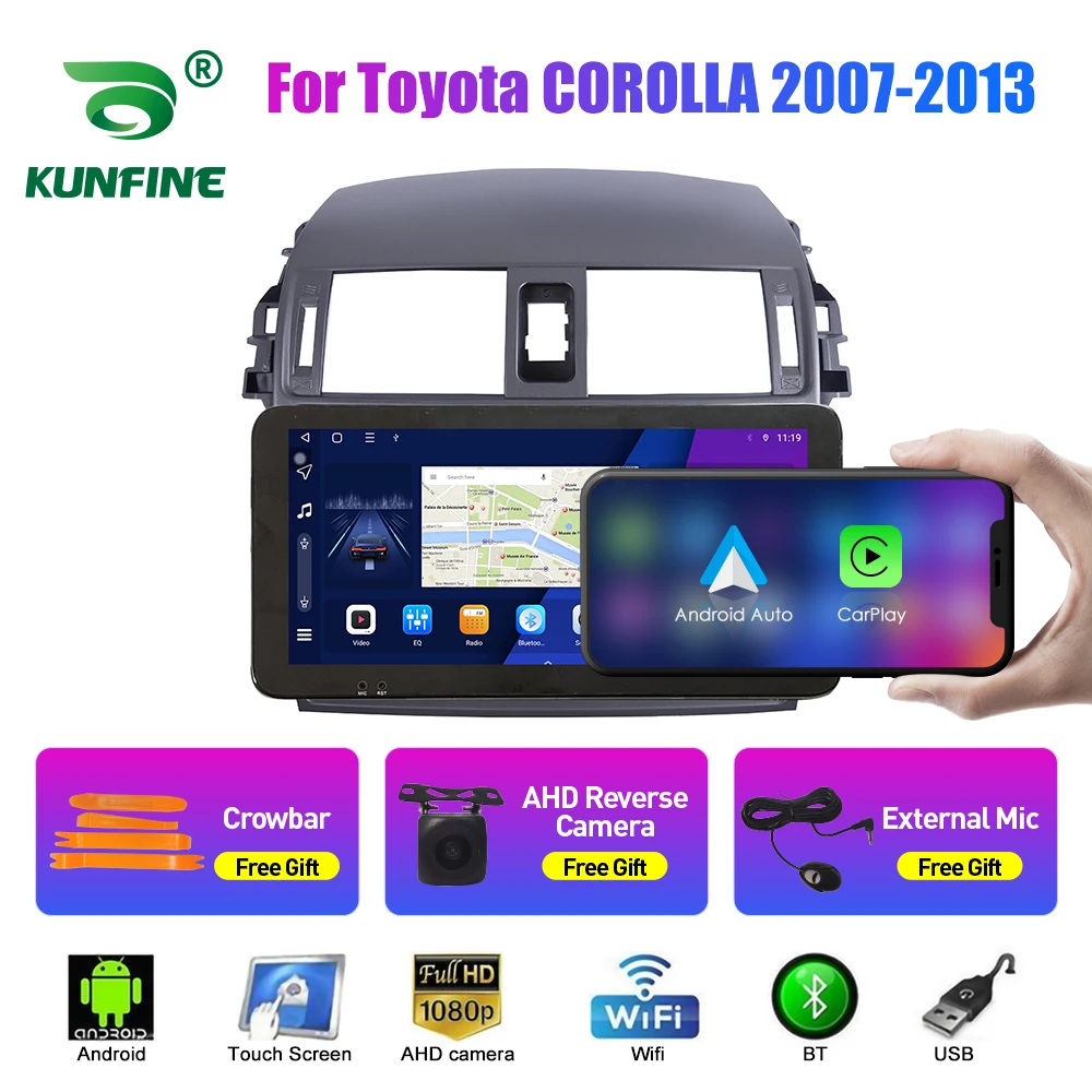 

Android 10.0 1024*600 Octa Core Car DVD GPS Navigation Player Deckless Car Stereo for Toyota COROLLA 2007-2013 Radio Headunit