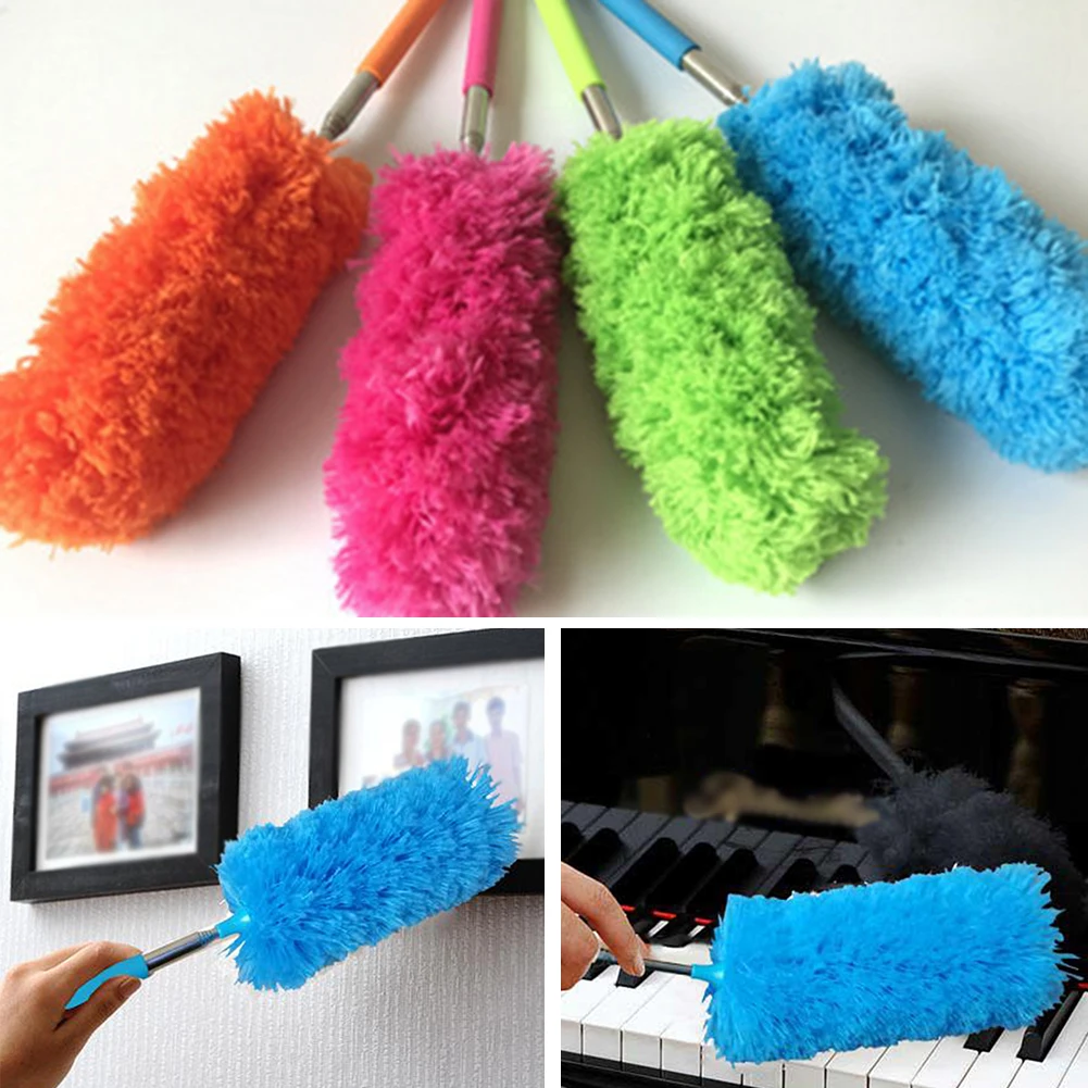

1PC Adjustable Microfiber Dusting Brush Stretchable Feather Duster Home Household Air-condition Car Furniture Cleaning Brush