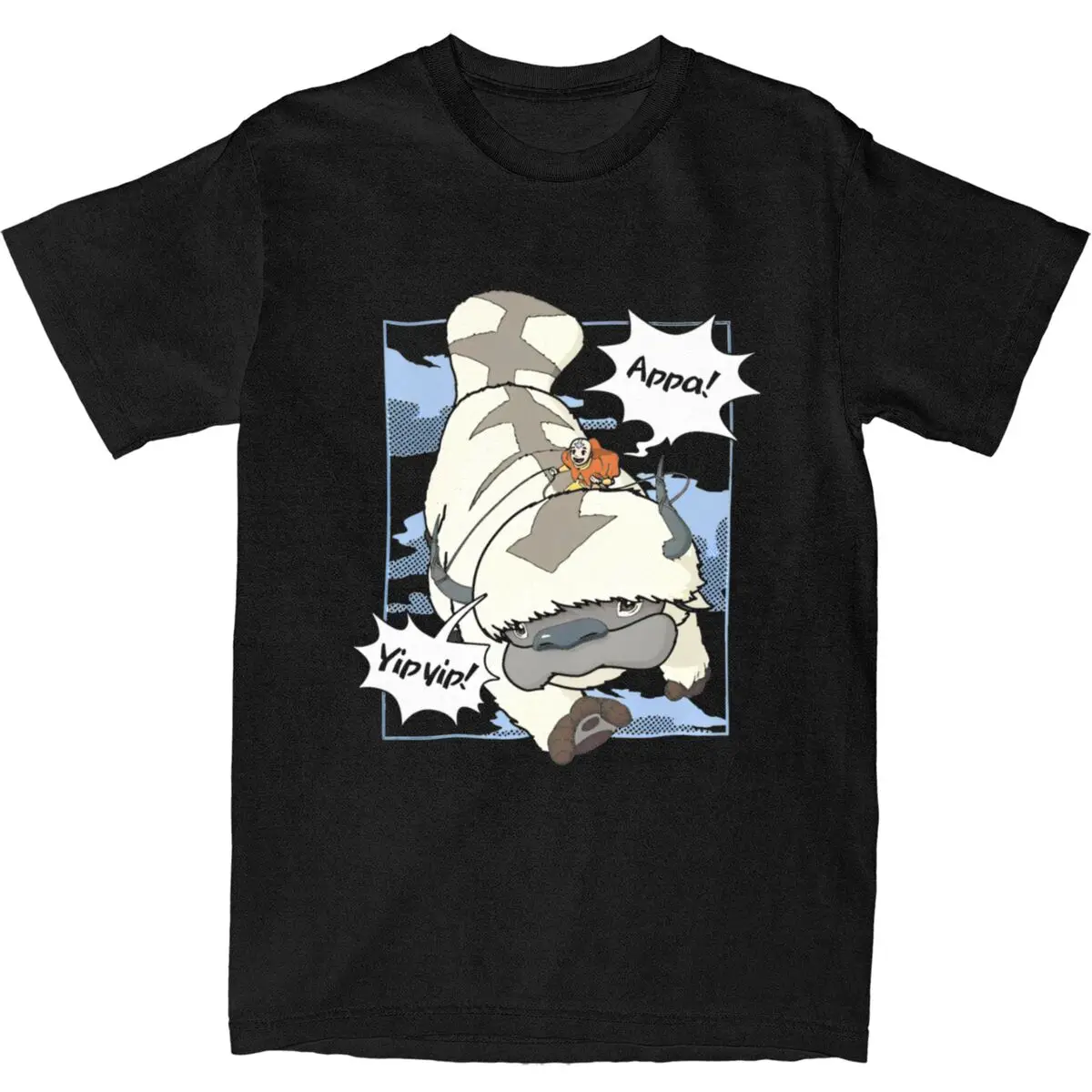 Аватар-футболка с надписью Last Airbender футболки в стиле хип-хоп Appa Flight Yip футболка