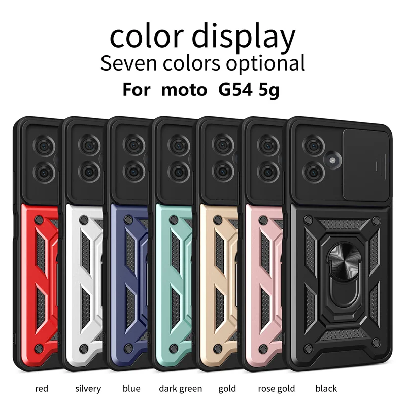 

For Motorola Moto G54 5G vehicle protect armor Magnetic Anti slip Ring Holder Phone Case for Moto G54 Power Phone Case