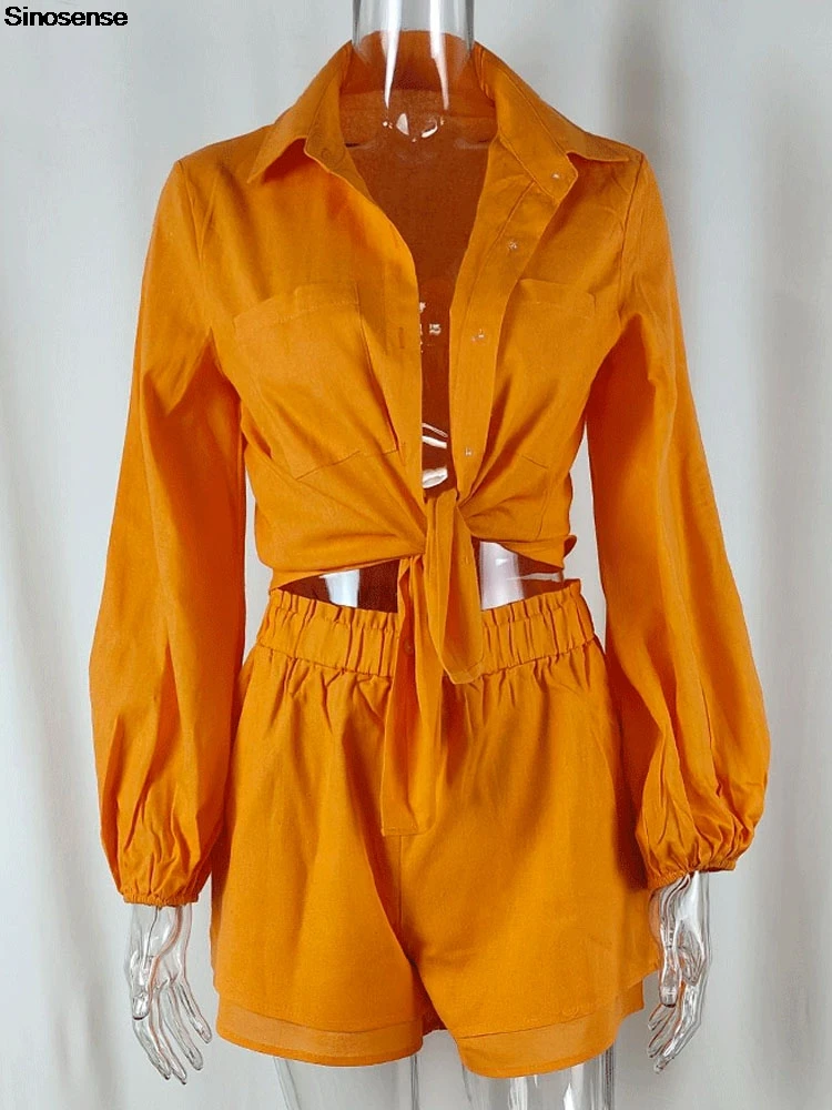 Женский спортивный костюм из 2 предметов Повседневная рубашка на пуговицах с