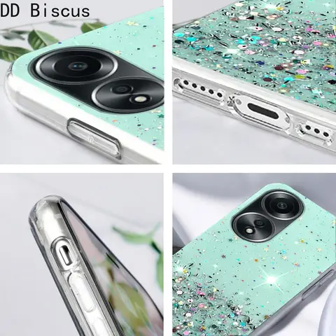 Блестящий чехол для телефона OPPO A18 A38 A58 A78 A98 A79 A57 A77 чехол A74 A54S A16 A17