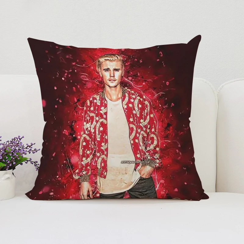 

Justin Bieber Body Pillow Cover 40x40 Decorative Cushion Covers Sleeping Pillows Pillowcase Pilow Cases Car Decoration Sofa Bed