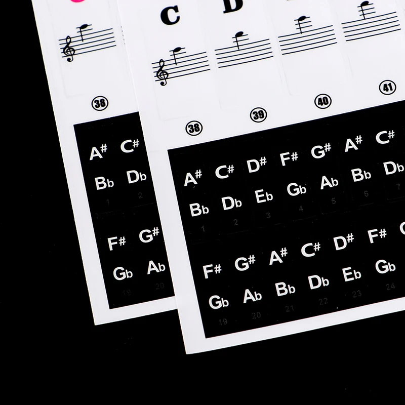 

Transparent Piano Keyboard Sticker 54/61 Key Electronic Keyboard Piano Sticker White Keys 1 PC Keyboard Sticker