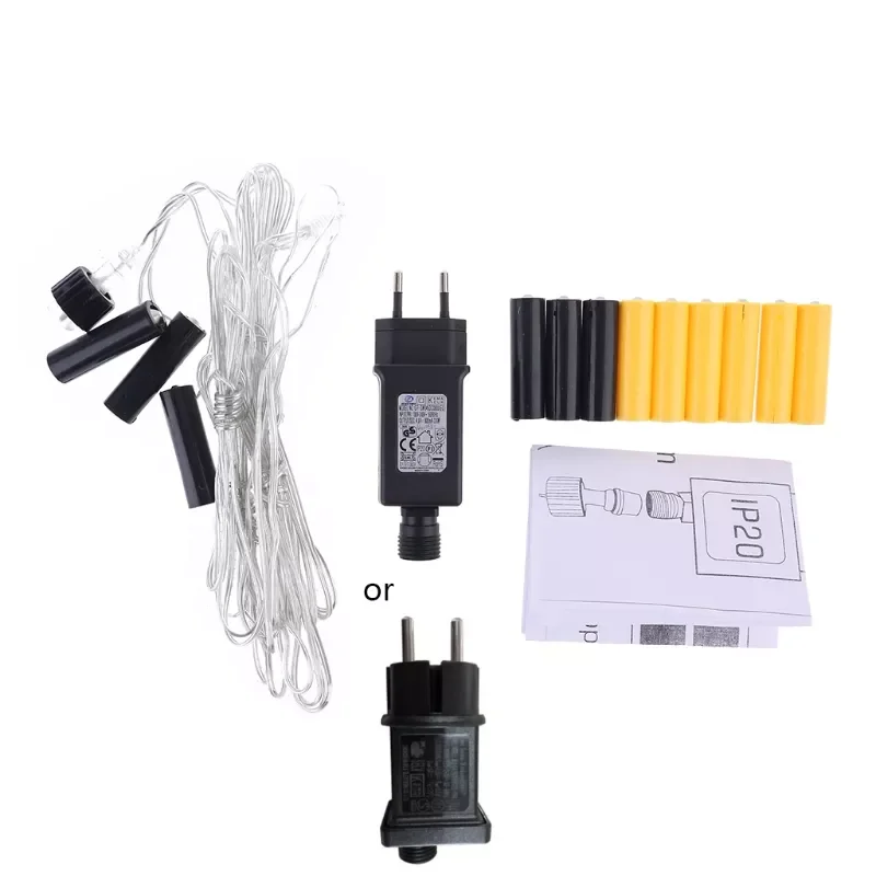 

One for Three AA AAA Battery Eliminator Replace 2x 3x AA AAA Battery Cable for Radio Holiday LED Light Lamp Electric Toy EU Plug