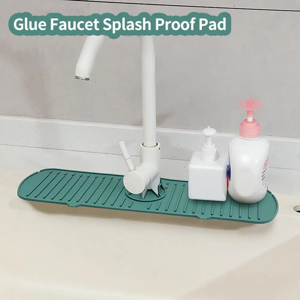 

Faucet Splash Catcher Efficient Sink Splash Guard Soft Flexible Drip Catcher Tray for Quick Drying Universal Kitchen Supplies