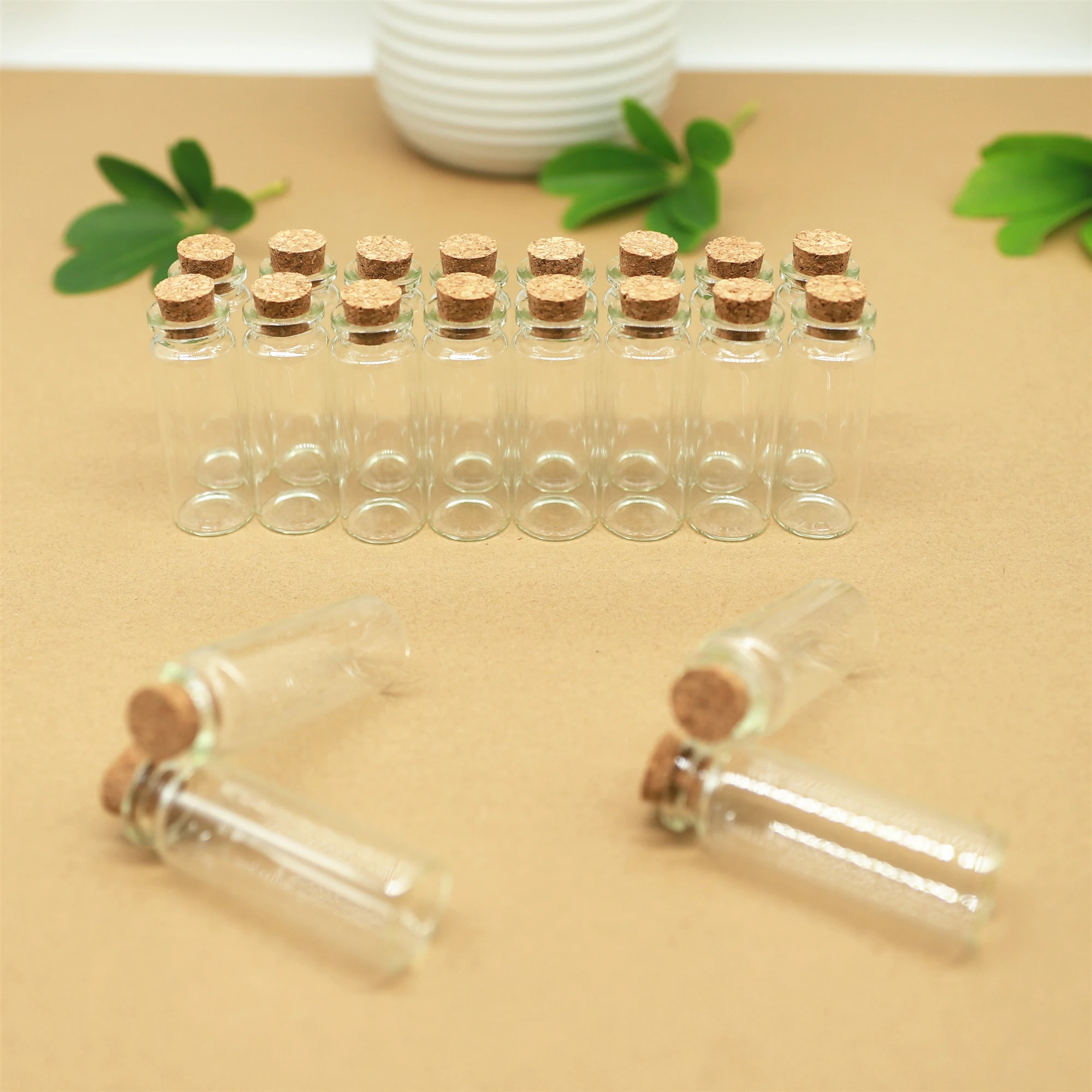 

24pcs/lot 12ml 22*60mm Corks Glass Bottles Test Tube Stopper Mini Spice Bottles Container DIY Practical Vial Small Bottle glass