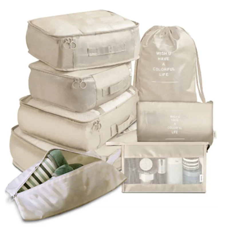 

6/8 Pcs Set Travel Organizer Storage Bags Suitcase Packing Cases Portable Luggage Clothes Shoe Tidy Pouch