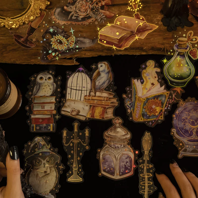 

10 шт. волшебные наклейки из серии пробуждения, ярлык для журналов, аксессуары, украшения, корейские канцелярские принадлежности, планер для ...