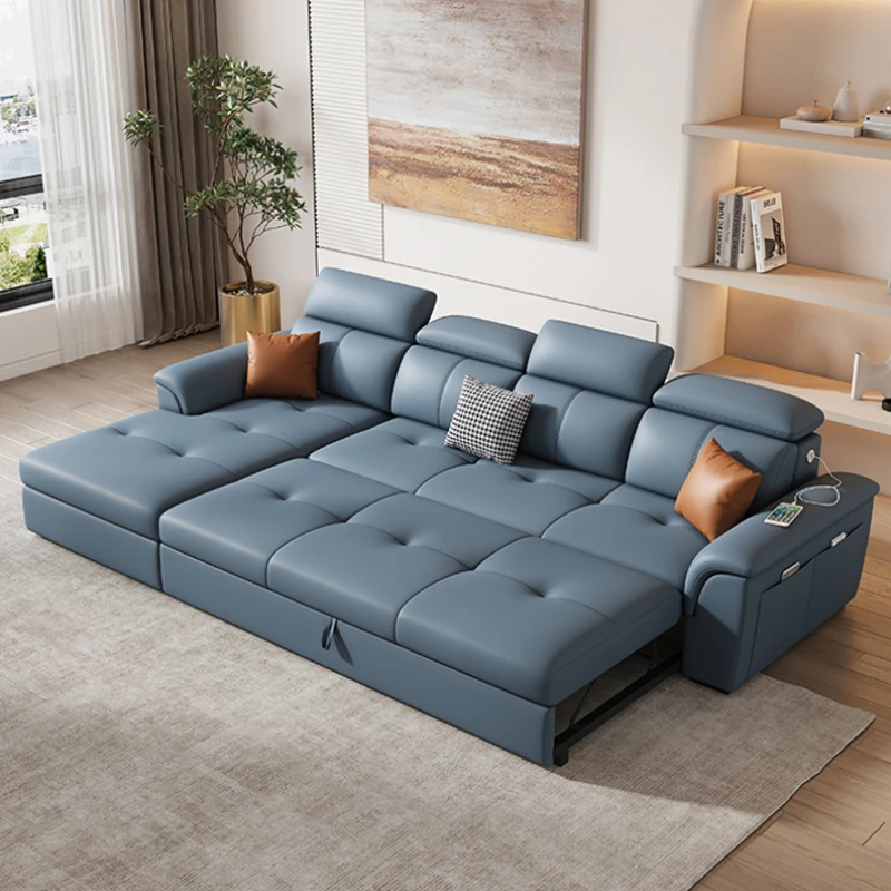 Диван-кровать складной деревянный с USB-зарядкой удобная мебель для гостиной