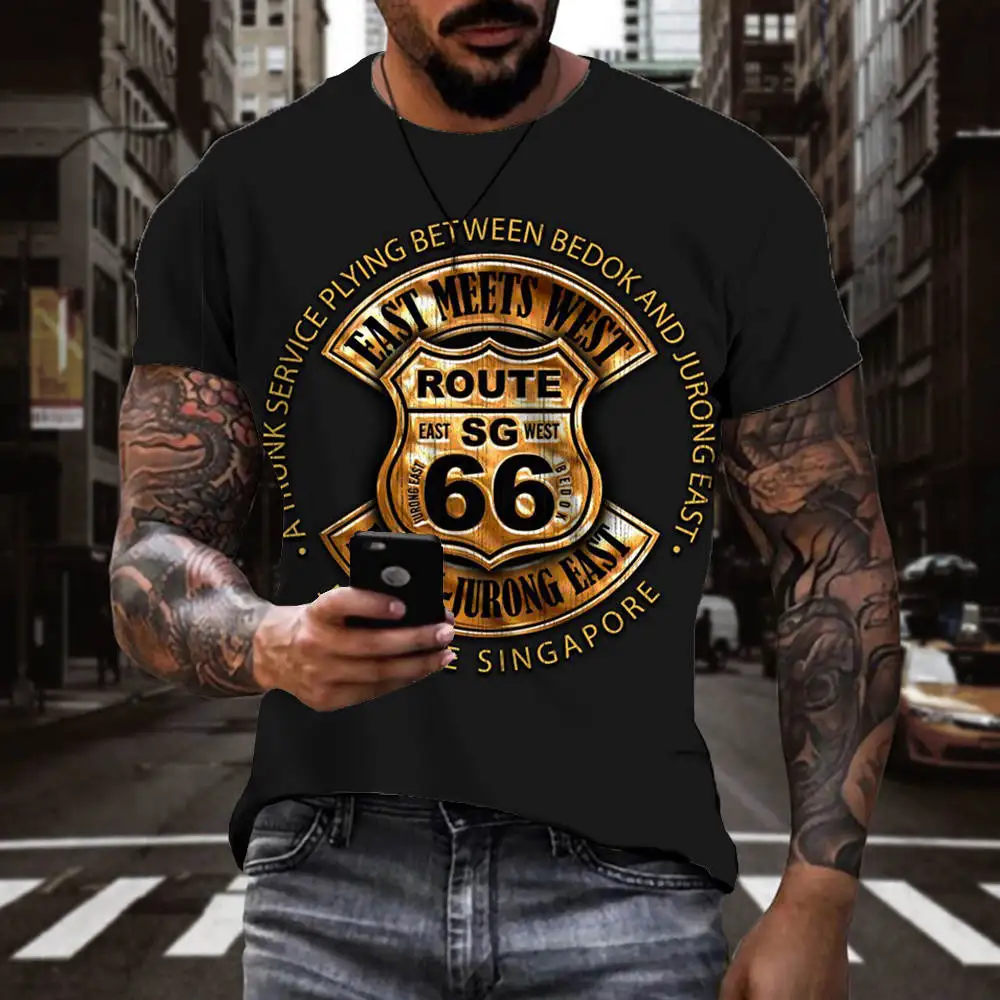 

Мужская футболка с 3d-рисунком KYKU, летняя футболка оверсайз с 3d-рисунком в стиле Харадзюку, 2019