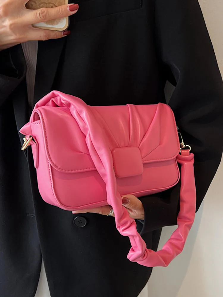 

Pleated Underarm Female Bags Luxury Designer Handbags for Women 2022 Pu Leather Shoulder Crossbody Women's Bag Fashion Brand
