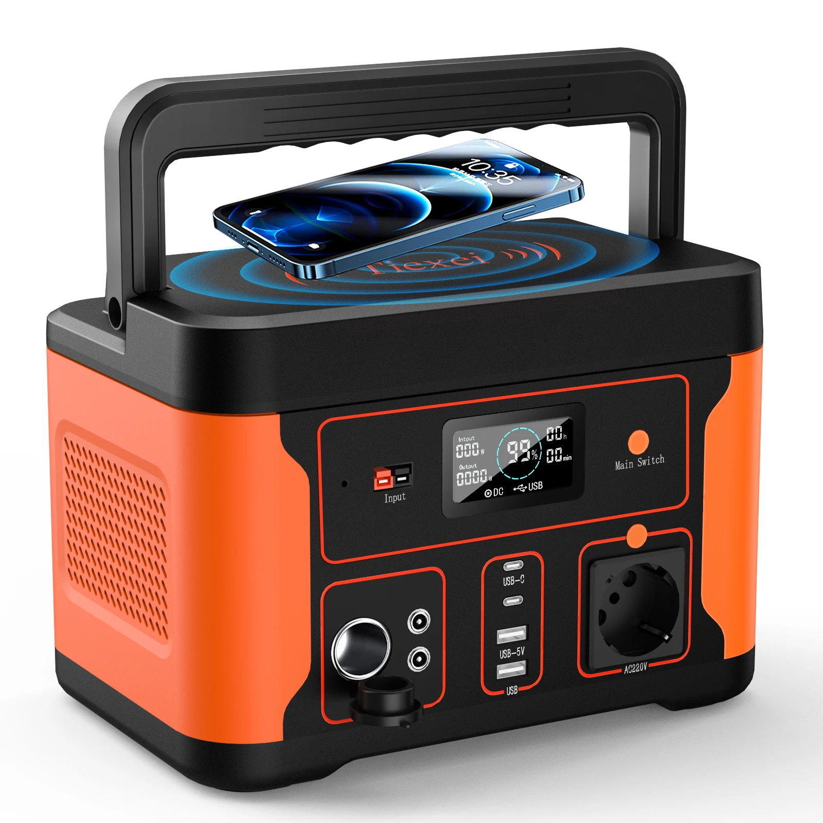 

Tiexei Europe Warehouse Stock Drop Shipping 600W 512Wh 160Ah Outdoor Portable Power Banks & Power Station