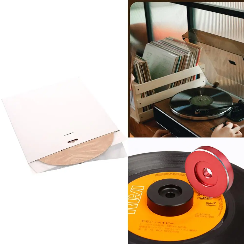 

NEW Gramophone Turntable Mat 45 Rpm Adapter Kit Anti-static Cork Pad Gramophone Musical Instrument Accessories