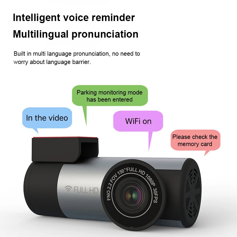 

Dash Cam For Car 1080P HD Android USB Hidden Wifi Tachograph Voice Phone Interconnection Driving Recorder Dash Camera DVR