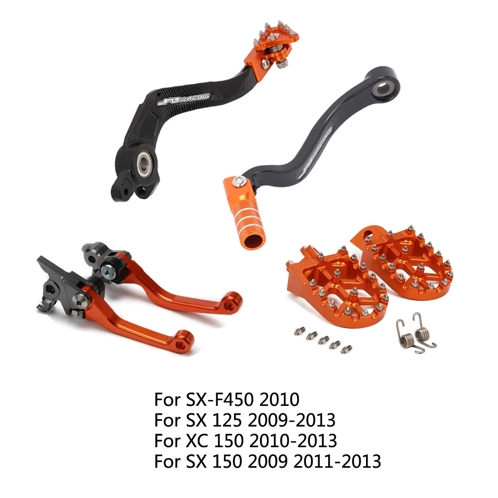 

Motorcycle Foot Pegs Shift Lever Foot Brake Pedal Brake And Clutch Lever For KTM SX 125 2009-2013 SX 150 2009 2011-2013 XC 150