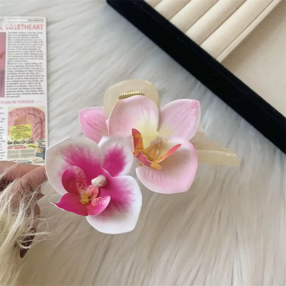 Тканевая Цветочная заколка для волос в богемном стиле Заколка-пряжка с бабочкой