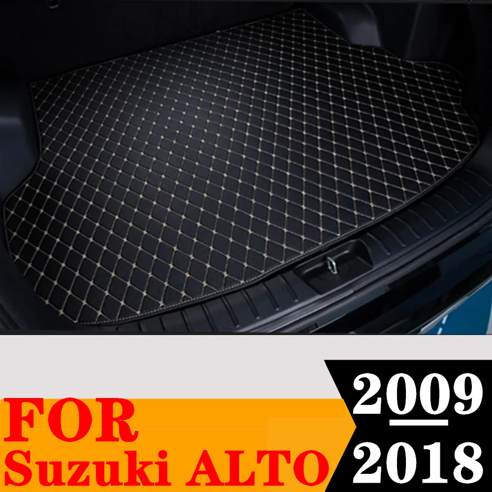 

Sinjayer Car AUTO Trunk Mat ALL Weather Tail Boot Luggage Pad Carpet Flat Side Cargo Liner Cover FIT For Suzuki Alto 2009-2018