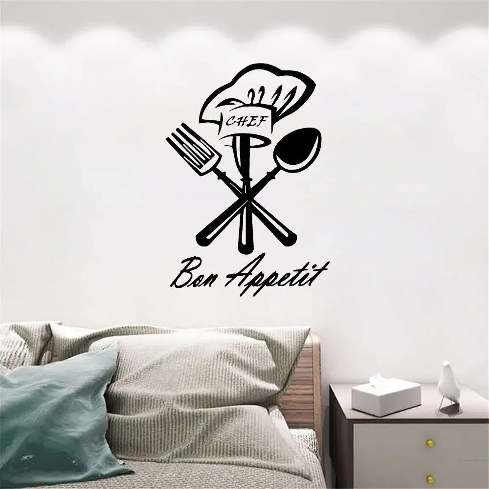 Шеф-повар Бон Appetit кухонная наклейка на стену виниловая для кафе ресторана