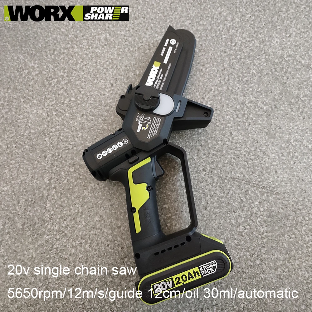 Пила цепная Worx WD331 Беспроводная с бесщеточным двигателем, 20 в, 5650 об/мин, 10 м/с