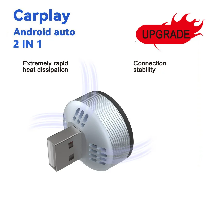 Беспроводной адаптер 2-в-1 для CarPlay и Android Auto (преобразует проводное подключение в беспроводное) (art.: 3920db2e66cd1) - 3920db2e66cd1