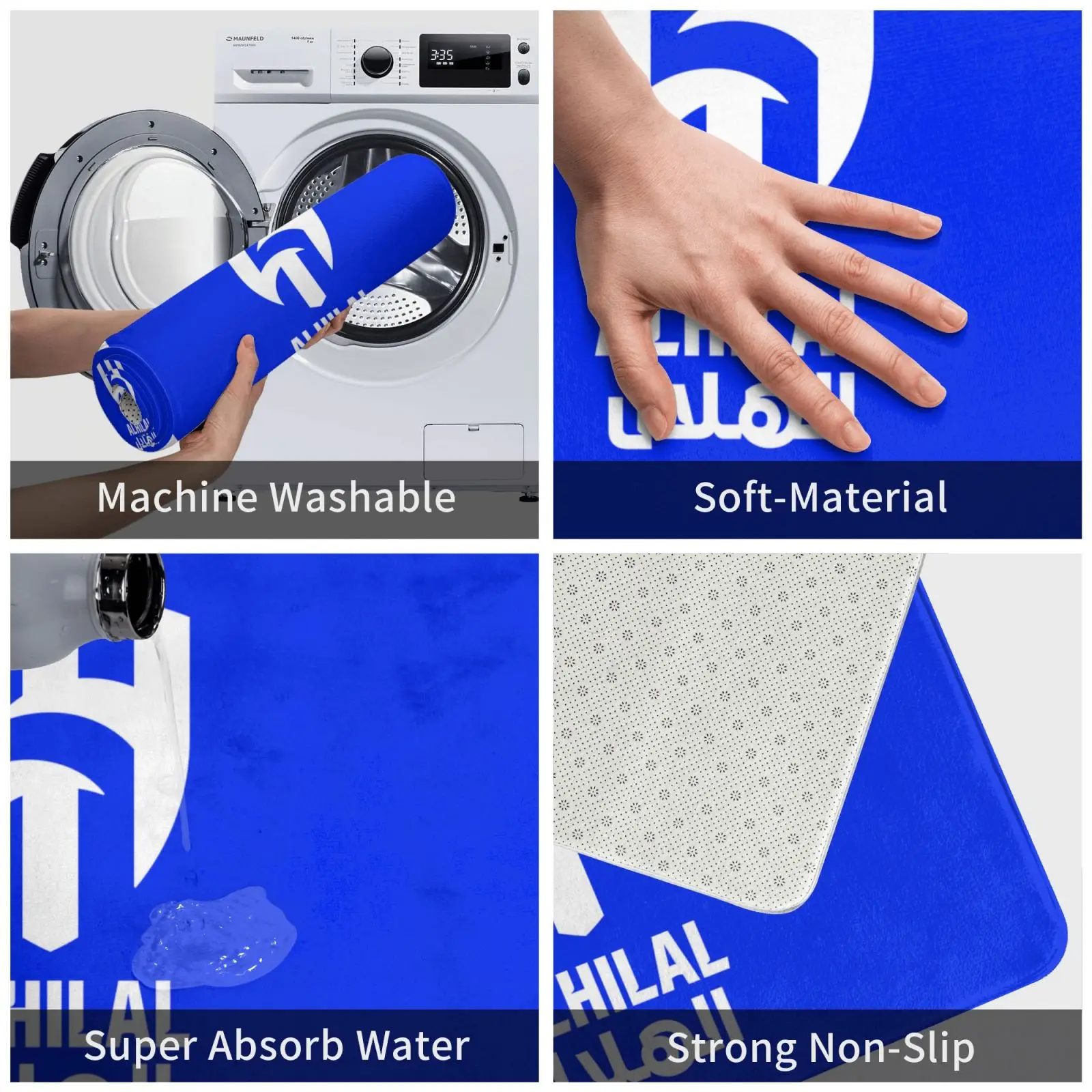 Противоскользящий коврик Al Hilal в Эр-Рияде напольный ковер из пены с эффектом