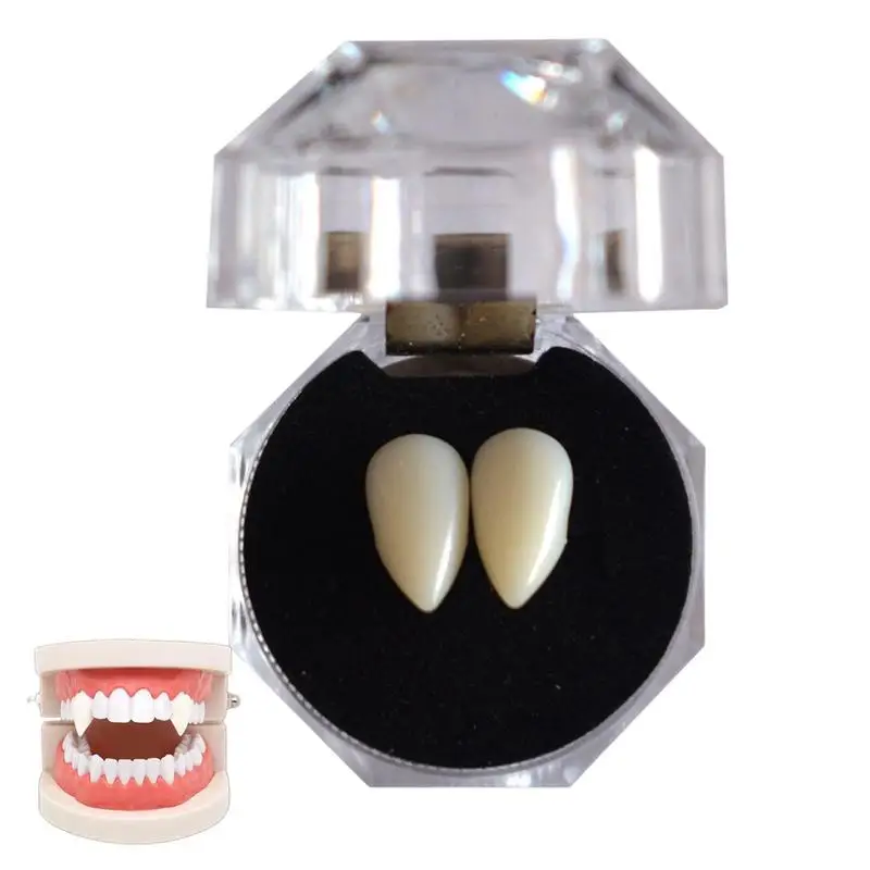 

Имитация зубов на Хэллоуин Зубы вампира реалистичные клыки для косплея Для костюма вампира аксессуары и сувениры для вечеринки