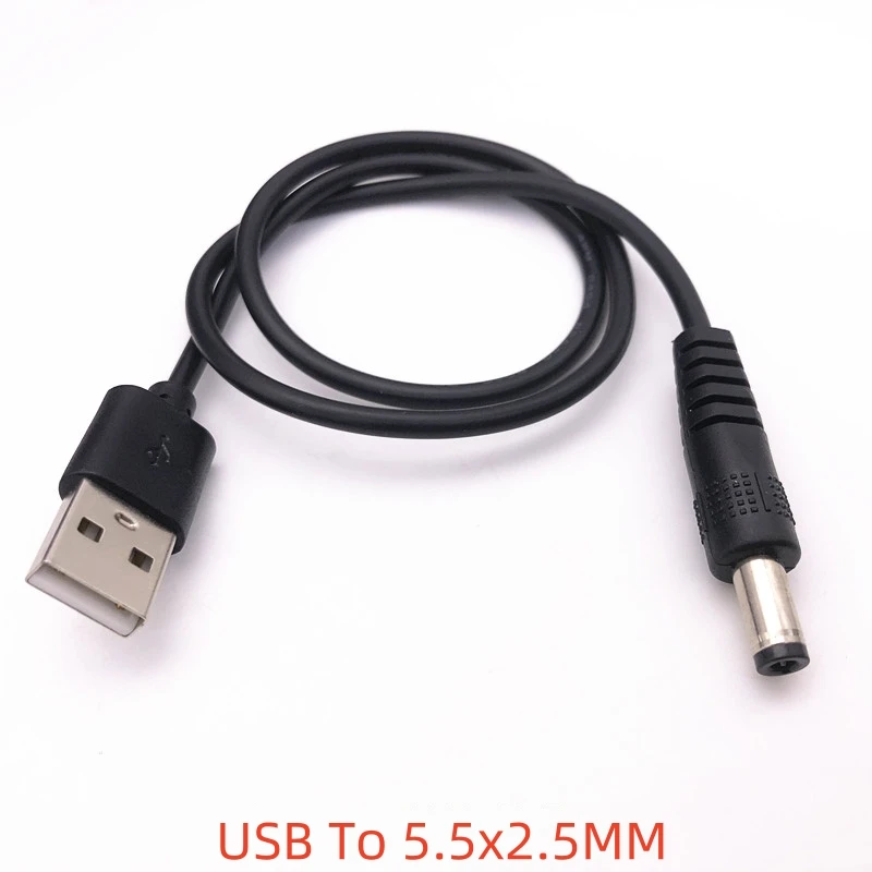 

1 шт. USB-кабель питания для преобразования постоянного тока с круглым отверстием 5,5-2, вентилятор, настольная лампа, игрушка, 3,5 маршрутизатор, зарядный кабель 4,0 22AWG