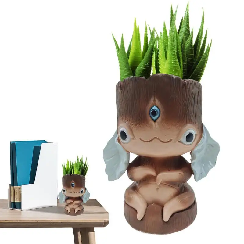 

Плантатор Ленивец, плантатор ленивей в форме раннего суккулента, ваза, цветочный горшок для растений с дренажным отверстием для дома, сада, офиса