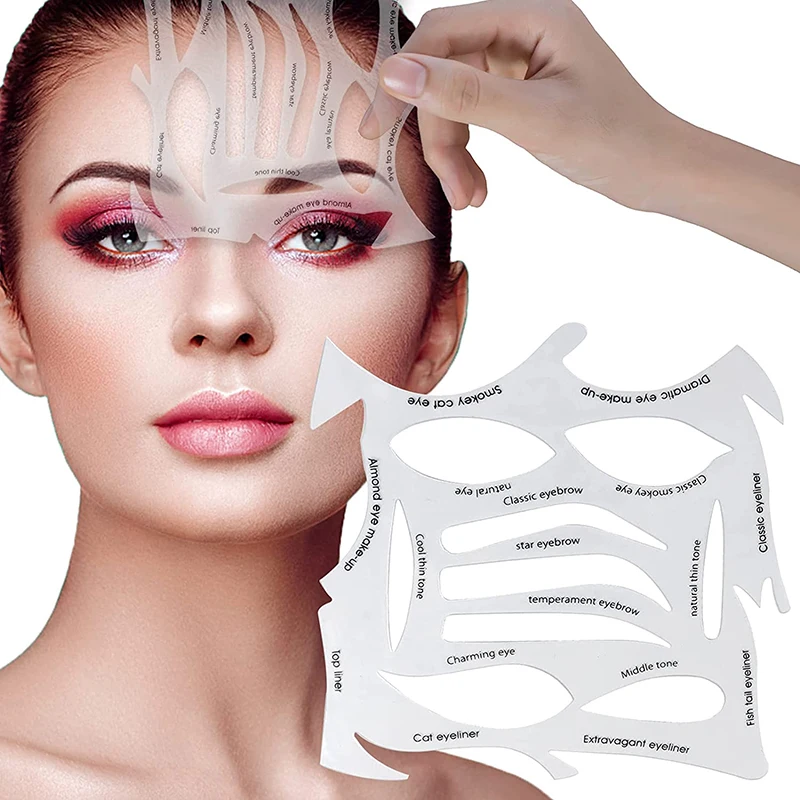 Pochoirs de maquillage rapide  moule pour Eyeliner  outils de mise en forme des sourcils  carte de