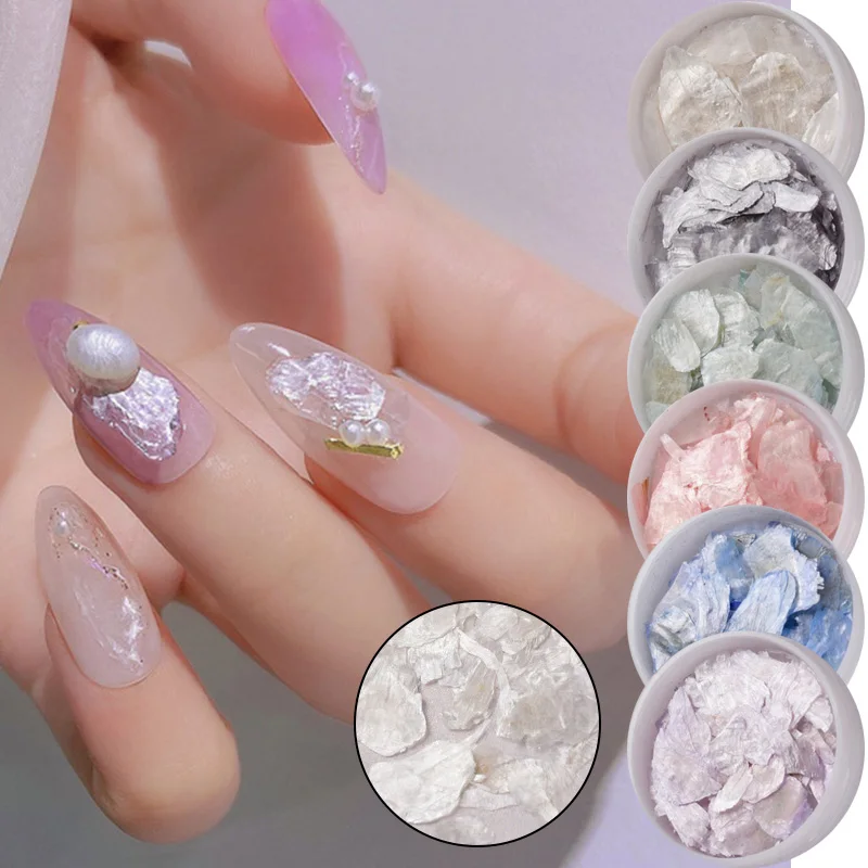 

1Bag 3D Nail Art Decoration Nail Mica Slice Irregular Shell Mix Flakes Nail Accessories For Manicure Beauty Gems Jewelry