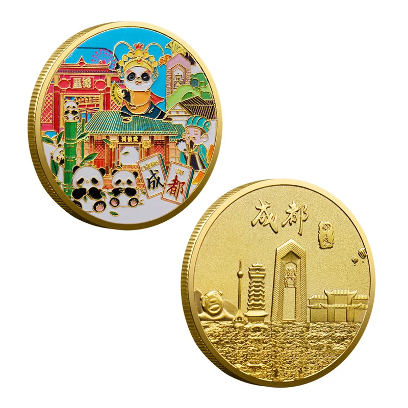 

Золотая монета Chengdu Impression Панда