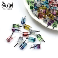 10pcslot fruit juice cup bubble tea acrylic charms for pendant necklace keychains diy jewelry making handmad findings crafts