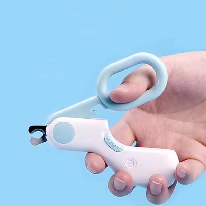 

Mini Pet Nail Clipper With 2 Modes Led Light Crescent-shaped Blade Waterproof Rust-proof Trimming Tool For Dogs Pets Supplies