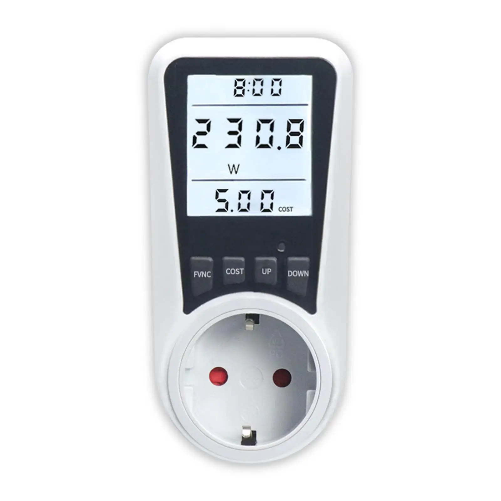 

EU Plug Digital Wattmeter AC 220V Power Meter Electricy Consumption Meter Electricity Wattage Energy Kilowatt Power Meter W9G2