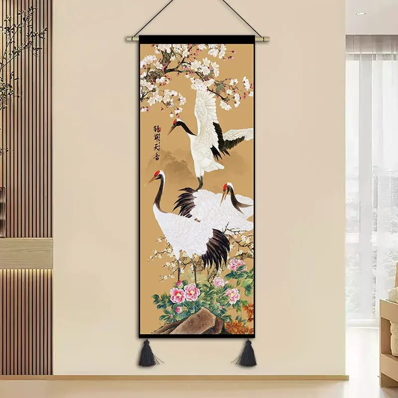 Классическая китайская подвесная картина журавль для гостиной крыльца