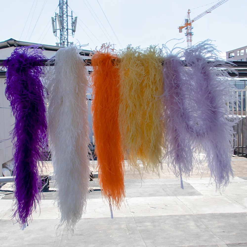 

50cm Fluffy Natural Ostrich Feathers Boa Feathers Clothing Crafts Wedding Party Evening Dress Decoration Christmas Tree Plumas