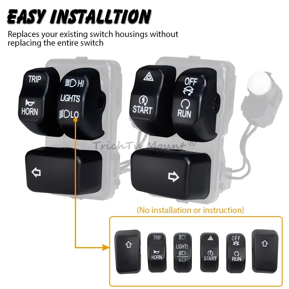 Комплект корпуса переключателя управления рулем мотоцикла колпачки