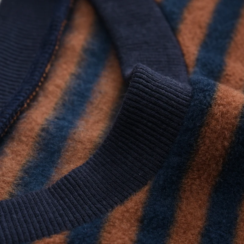 Autumn and Winter Polar Fleece Home Wear Set Men's Fleece-lined Thickened Living Clothes Double-sided Plush Pullover P...